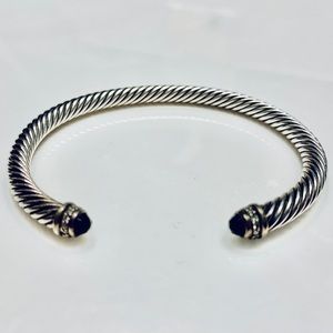 Davis Yurman Cable - onyx and pave diamonds
